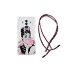 kilifland Huawei Mate 10 Pro ile Uyumlu Kılıf Rasta Ipli Boyun Askılı Desenli Silikon Audrey Glue 1420