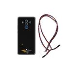 kilifland Huawei Mate 10 Pro ile Uyumlu Kılıf Rasta Ipli Boyun Askılı Desenli Silikon Ay Ve Kedi 1683
