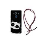 kilifland Huawei Mate 10 Pro ile Uyumlu Kılıf Rasta Ipli Boyun Askılı Desenli Silikon Bay Bay Panda 1784