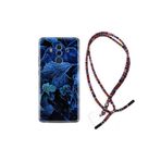 kilifland Huawei Mate 10 Pro ile Uyumlu Kılıf Rasta Ipli Boyun Askılı Desenli Silikon Blue Foid 1628