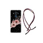 kilifland Huawei Mate 10 Pro ile Uyumlu Kılıf Rasta Ipli Boyun Askılı Desenli Silikon Flowers Dots 1423