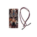 kilifland Huawei Mate 10 Pro ile Uyumlu Kılıf Rasta Ipli Boyun Askılı Desenli Silikon Flowers Fox 1310