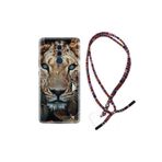 kilifland Huawei Mate 10 Pro ile Uyumlu Kılıf Rasta Ipli Boyun Askılı Desenli Silikon Flowers Leon 2 1342
