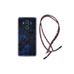 kilifland Huawei Mate 10 Pro ile Uyumlu Kılıf Rasta Ipli Boyun Askılı Desenli Silikon Karmaşık 1874