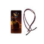 kilifland Huawei Mate 10 Pro ile Uyumlu Kılıf Rasta Ipli Boyun Askılı Desenli Silikon Kraliçe Kedi 1873