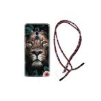 kilifland Huawei Mate 10 Pro ile Uyumlu Kılıf Rasta Ipli Boyun Askılı Desenli Silikon Leon Flowers 1307
