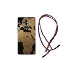 kilifland Huawei Mate 10 Pro ile Uyumlu Kılıf Rasta Ipli Boyun Askılı Desenli Silikon Map Planet 1656