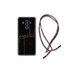 kilifland Huawei Mate 10 Pro ile Uyumlu Kılıf Rasta Ipli Boyun Askılı Desenli Silikon Meow 1657