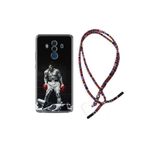 kilifland Huawei Mate 10 Pro ile Uyumlu Kılıf Rasta Ipli Boyun Askılı Desenli Silikon Moon Baloon 1369