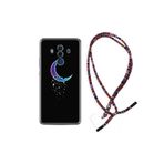 kilifland Huawei Mate 10 Pro ile Uyumlu Kılıf Rasta Ipli Boyun Askılı Desenli Silikon Moon Star 1851