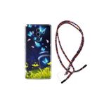 kilifland Huawei Mate 10 Pro ile Uyumlu Kılıf Rasta Ipli Boyun Askılı Desenli Silikon Neon Butterflys 1309