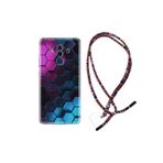kilifland Huawei Mate 10 Pro ile Uyumlu Kılıf Rasta Ipli Boyun Askılı Desenli Silikon Petek 1825