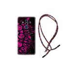 kilifland Huawei Mate 10 Pro ile Uyumlu Kılıf Rasta Ipli Boyun Askılı Desenli Silikon Purple Knife 1692