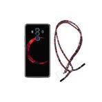 kilifland Huawei Mate 10 Pro ile Uyumlu Kılıf Rasta Ipli Boyun Askılı Desenli Silikon Red Moons 1747