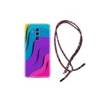 kilifland Huawei Mate 10 Pro ile Uyumlu Kılıf Rasta Ipli Boyun Askılı Desenli Silikon Renk Cümbüşü 1631