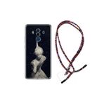 kilifland Huawei Mate 10 Pro ile Uyumlu Kılıf Rasta Ipli Boyun Askılı Desenli Silikon Star Woman 1332