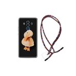 kilifland Huawei Mate 10 Pro ile Uyumlu Kılıf Rasta Ipli Boyun Askılı Desenli Silikon Üzgün Ördek 1685