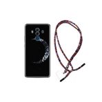 kilifland Huawei Mate 10 Pro ile Uyumlu Kılıf Rasta Ipli Boyun Askılı Desenli Silikon Yalnız Ay 1744