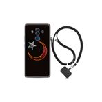 kilifland Huawei Mate 10 Pro ile Uyumlu Kılıf Resimli Desenli Silikon Boyun Askılı Ay Yıldız 1884