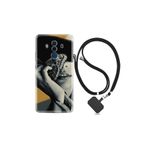 kilifland Huawei Mate 10 Pro ile Uyumlu Kılıf Resimli Desenli Silikon Boyun Askılı Butterfly Girl 1837