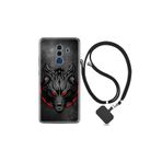 kilifland Huawei Mate 10 Pro ile Uyumlu Kılıf Resimli Desenli Silikon Boyun Askılı Dark Wolf 1813