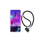 kilifland Huawei Mate 10 Pro ile Uyumlu Kılıf Resimli Desenli Silikon Boyun Askılı Purple Way 1843