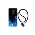 kilifland Huawei Mate 10 Pro ile Uyumlu Kılıf Silikon Desen Boyun Askılı Blue Fire 1678