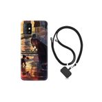 kilifland Huawei Mate 10 Pro ile Uyumlu Kılıf Silikon Desen Boyun Askılı Kız Ve Kedi 1762