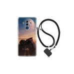 kilifland Huawei Mate 10 Pro ile Uyumlu Kılıf Silikon Desen Boyun Askılı Motor 1621