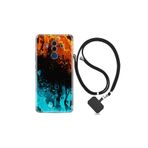 kilifland Huawei Mate 10 Pro ile Uyumlu Kılıf Silikon Desen Boyun Askılı Orange Blue Color 1665