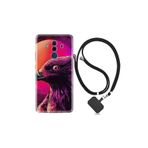 kilifland Huawei Mate 10 Pro ile Uyumlu Kılıf Silikon Desen Boyun Askılı Red Eagle 1752