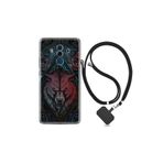 kilifland Huawei Mate 10 Pro ile Uyumlu Kılıf Silikon Desen Boyun Askılı Wolf 1658