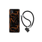 kilifland Huawei Mate 10 Pro ile Uyumlu Kılıf Silikon Desen Boyun Askılı Zigzaglar 1651