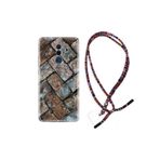 kilifland Huawei Mate 10 Pro uyumlu ile Uyumlu Kılıf Rasta Ipli Boyun Askılı Desenli Silikon Retro Stone 1324