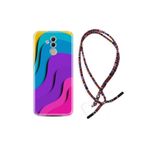 kilifland Huawei Mate 20 Lite ile Uyumlu Kılıf Rasta Ipli Boyun Askılı Desenli Silikon Renk Cümbüşü 1631