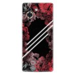 Kılıfland Huawei Nova 10 ile Uyumlu Silikon Kılıf, Çiçek Desen, Siyah-Kırmızı