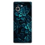 Kılıfland Huawei Nova 10 ile Uyumlu Silikon Kılıf, Desen, Mistik Çiçekler, Siyah-Turkuaz