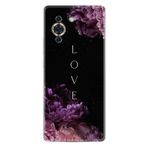 Kılıfland Huawei Nova 10 ile Uyumlu Silikon Kılıf, Desen Özel Seri Love Flow, Mor Çiçek, Siyah