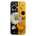 Kılıfland Huawei Nova 12S ile Uyumlu Kılıf, Boutique Baskılı, Sarı Beyaz Çiçek Desenli