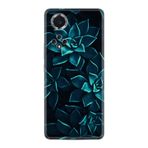 Kılıfland Huawei Nova 9 ile Uyumlu Silikon Kılıf, Desen, Mistik Çiçekler, Siyah