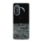 Kılıfland Huawei Nova 9 Se ile Uyumlu Silikon Kılıf, Astronot Red Balon Desen, Siyah