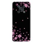 Kılıfland Huawei Nova Y90 ile Uyumlu Silikon Kılıf, Çiçek Desenli, Siyah