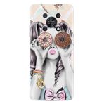 Kılıfland Huawei Nova Y90 ile Uyumlu Silikon Kılıf, Resimli Desenli Baskılı, Donut Girl, Renkli