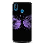 kilifland Huawei P20 Lite ile Uyumlu Kılıf Resimli Desenli Silikon Güzel Seri Black Butterfly 1879