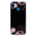 kilifland Huawei P20 Lite ile Uyumlu Kılıf Resimli Desenli Silikon Güzel Seri Dark Flowers 1906
