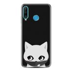 Kılıfland Huawei P30 Lite ile Uyumlu Silikon Kılıf, Desen, Pandemi Cat, Siyah