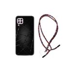 kilifland Huawei P40 Lite ile Uyumlu Kılıf Rasta Ipli Boyun Askılı Desenli Silikon Dikenli Tel 1779