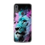 Kılıfland Huawei Y6s ile Uyumlu Silikon Kılıf, Desen Özel Seri, Pink Blue Leon, Siyah