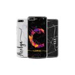 Kılıfland Huawei Y7 2018 ile Uyumlu Kılıf, Silikon, Mermer Yazı, Çok Renkli