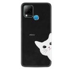 kilifland Infinix Hot 10t ile Uyumlu Kılıf Resimli Desenli Silikon Platinium Series Çılgın Kedi 1895